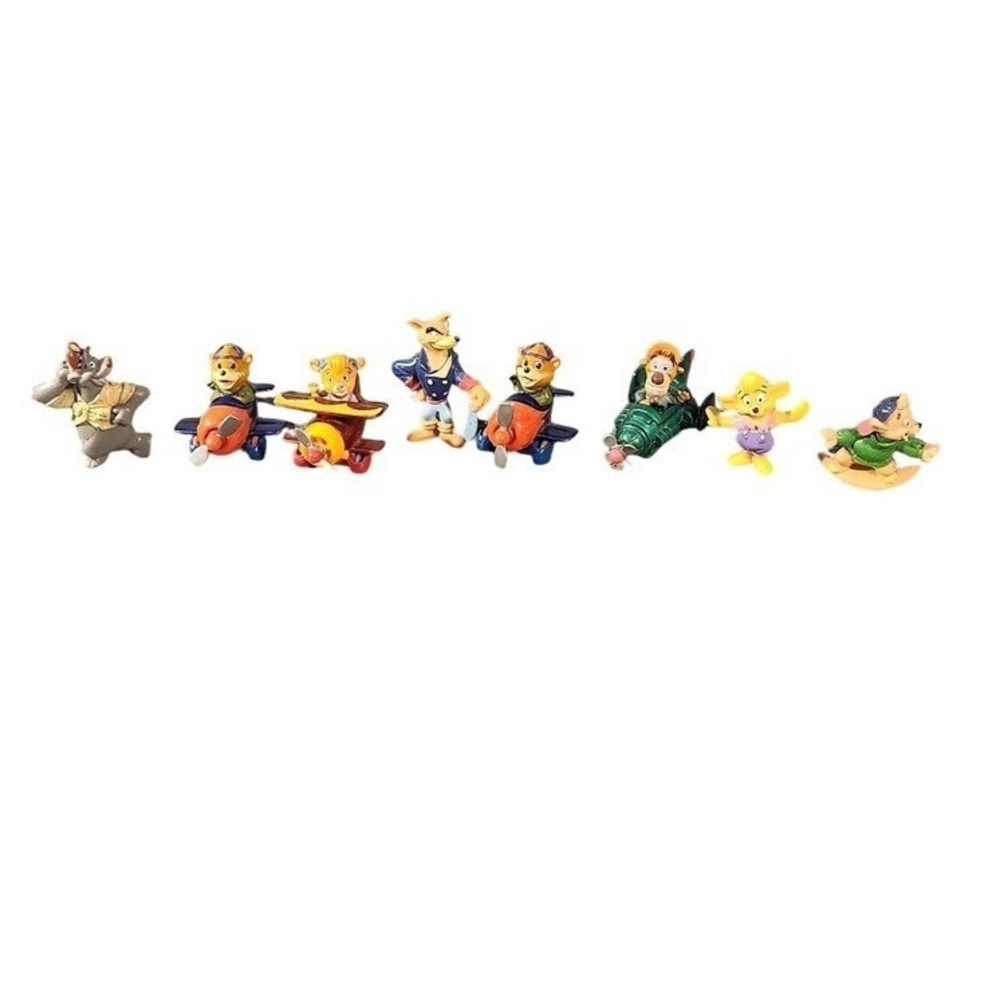 Vintage 1991 Disney TaleSpin Kellogg Cereal Mini Toy Figures Lot Of 8‎ Promo